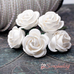 Букет троянд Chelsea Roses 35мм білий, 5шт