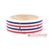 Бумажный скотч Masking Tape Angoo AMT27 Эйфелева Башня, 15мм*10м