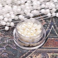 Полубусины перламутровые 5мм бежевые, 100шт