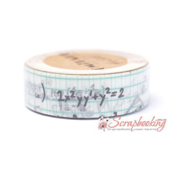 Паперовий скотч Washi Tape Somitape ST23 рівняння, 15мм*10м