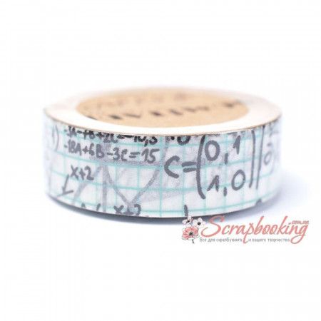 Паперовий скотч Washi Tape Somitape ST23 рівняння, 15мм*10м