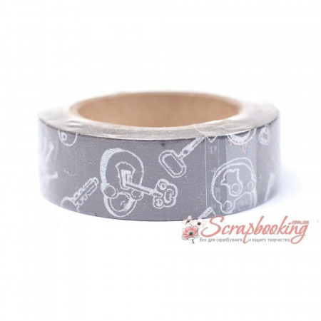 Паперовий скотч Washi Tape Somitape ST24 Ключі, 15мм*10м