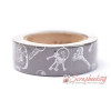 Паперовий скотч Washi Tape Somitape ST24 Ключі, 15мм*10м
