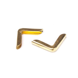 Кутник для альбому металевий 14*14*2,5мм золото закруглення, 1шт