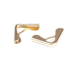 Кутник для альбому металевий 14*14*3мм золото вигин, 1шт