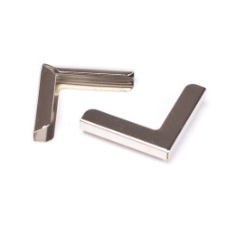 Кутник для альбому металевий 25*25*6мм срібло мк412, 1шт