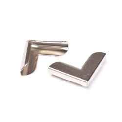 Кутник для альбому металевий 19*19*5мм срібло мк017, 1шт