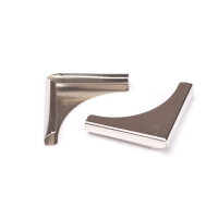 Уголок для альбома металлический 22*22*5мм серебро полукруг, 1шт