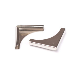 Кутник для альбому металевий 22*22*5мм срібло півколо, 1шт