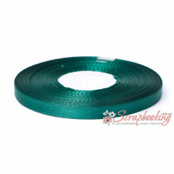 Стрічка атласна монотон 8090 ціановий, 0,5см, 33м