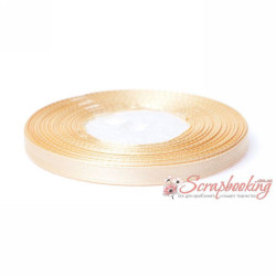 Стрічка атласна монотон 8371 світло золото, 0,5см, 33м