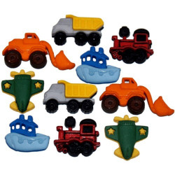 Набір ґудзиків пластикових Dress It Up Things That Go Zoom