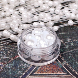 Напівбусини перламутрові 8мм білі, 50шт