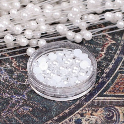 Напівбусини перламутрові 4мм білі, 100шт