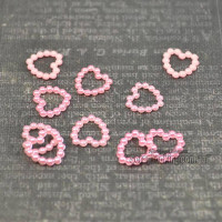 Сердечки 11мм розовые, 10шт