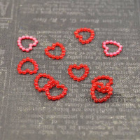 Серця 11мм червоні, 10шт