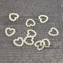 Серця 11мм шампань, 10шт