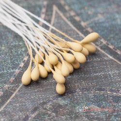 Тичинки 3мм матові кремові, 20шт