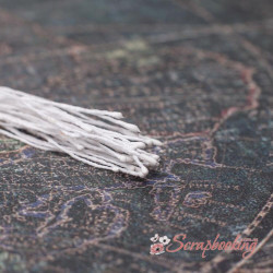 Тичинки 1мм матові білі довгі, 30шт