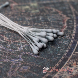 Тичинки 2мм матові блакитні, 20шт