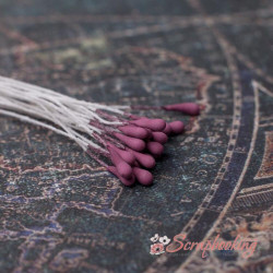 Тичинки 2мм матові бордові, 20шт