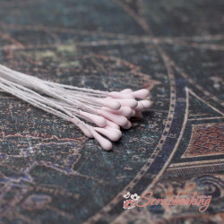 Тичинки 2мм матові рожеві, 20шт