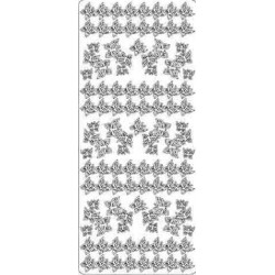 Наліпки контурні 10*23см "Метелики" 1898, срібло