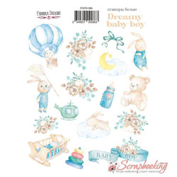 Наліпки 16*21см Фабрика декору Dreamy baby boy 086, 16шт