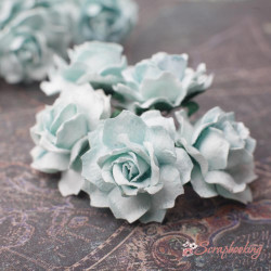 Букет троянд Cottage Roses 30мм аквамарин, 5шт