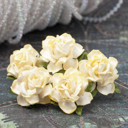 Букет троянд Cottage Roses 25мм жовті, 5шт