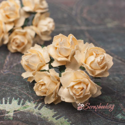 Букет троянд Cottage Roses 25мм кремові, 5шт