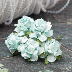 Букет троянд Cottage Roses 25мм аквамарин, 5шт