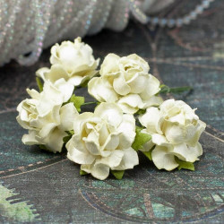 Букет троянд Cottage Roses 25мм оливковий світлий, 5шт