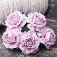 Букет троянд Tea Roses 40мм лаванда, 5шт