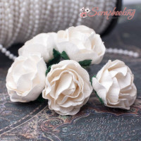 Букет півонії Peony mulberry flowers 30мм білі, 5шт