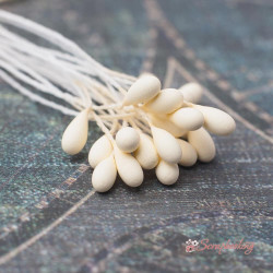 Тичинки 3мм матові бежеві, 20шт