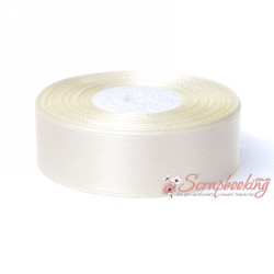 Стрічка атласна монотон 8004 бежевий, 2,5см, 33м