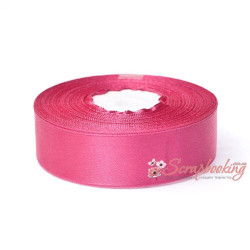 Стрічка атласна монотон 8051 малинова, 2,5см, 33м
