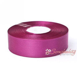 Стрічка атласна монотон 8053 фуксія, 2,5см, 33м