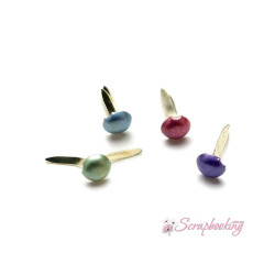 Брадси Creative Impressions Mini Painted Metal Round/Pearl, 4 мм, 100шт 