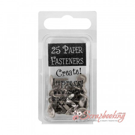 Брадси Creative Impressions Metal Screw Heads/Pewter, 8мм, 25шт 