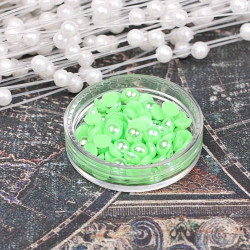 Напівбусини хамелеон 4мм салатові, 100шт