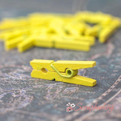 Набір декоративних прищіпок, 10шт, жовті