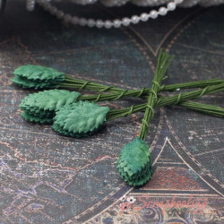 Листя троянди паперові 1*2см зелені, 10шт