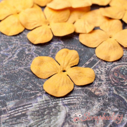 Набір квітів гортензія 2,5см золото світле, 10шт