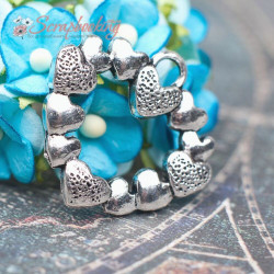 Підвіска металева серце срібло 25 * 27мм, 1шт