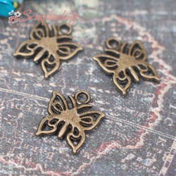 Підвіска металевий метелик бронза 15*12мм, 1шт