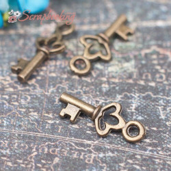 Підвіска металева ключик бронза 18*7мм, 1шт