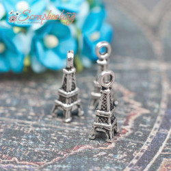 Підвіска металева ейфелева вежа срібло 18*6мм, 1шт