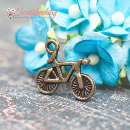Підвіска металева велосипед бронза 15*13мм, 1шт